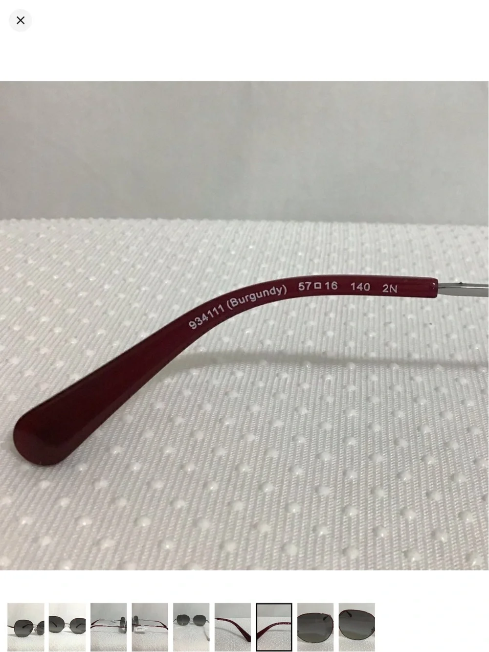 Women’s Red Metal Frame Sunglasses with Gray Lenses